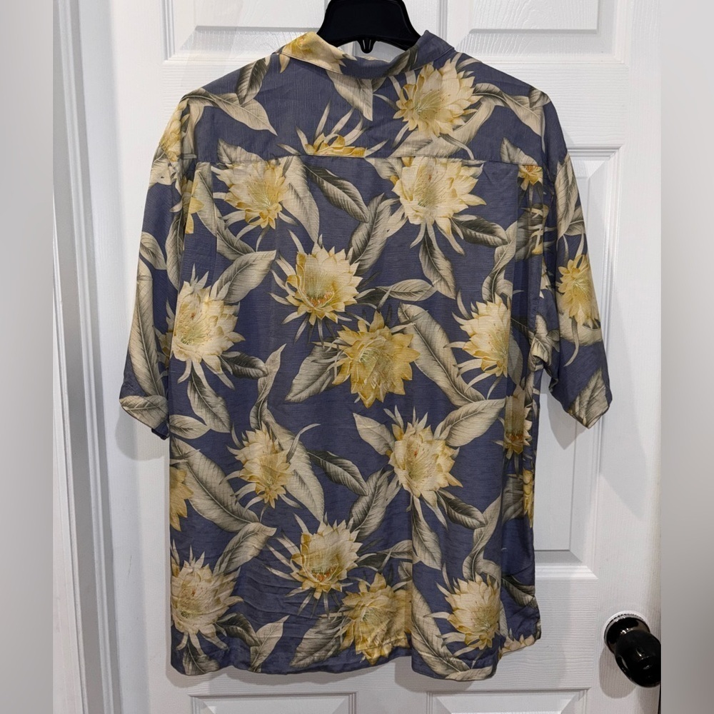 100% SILK Tommy Bahama Short Sleeve Button Down SZ XL - Picture 6 of 6